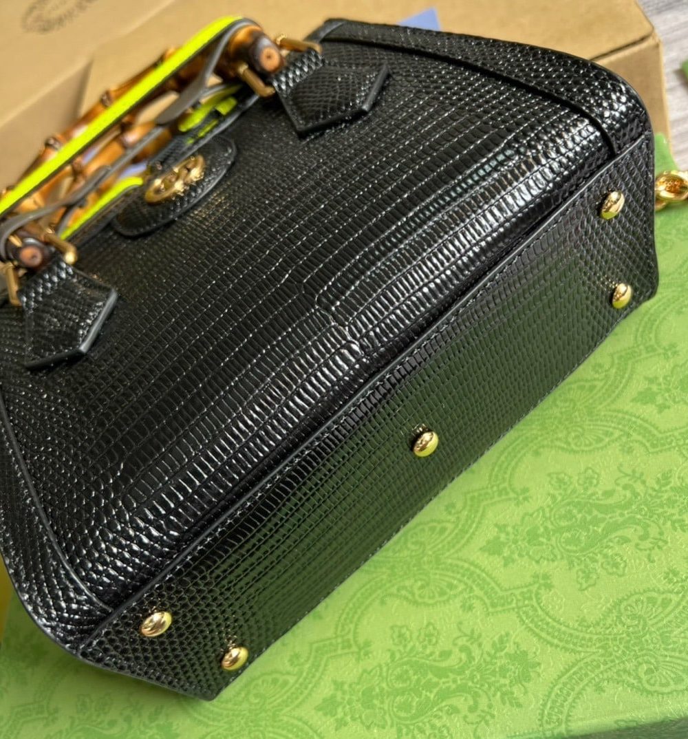 1:1 Replica Gucci Lizard Mini Tote Bag Green For Women, Women's Bags 7.9in/20cm GG