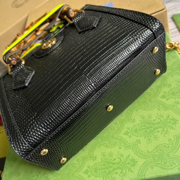 1:1 Replica Gucci Lizard Mini Tote Bag Green For Women, Women's Bags 7.9in/20cm GG