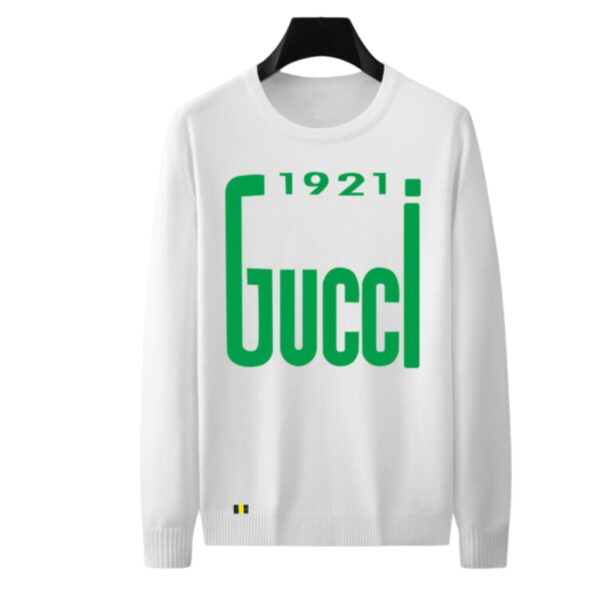 Gucci Logo 1921 Crewneck Sweatshirt White For Men