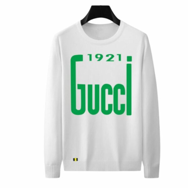 Gucci Logo 1921 Crewneck Sweatshirt White For Men