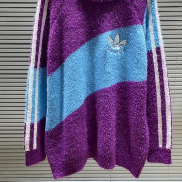 Gucci Long Sleeves Knitted Sweatshirt Purple For Men