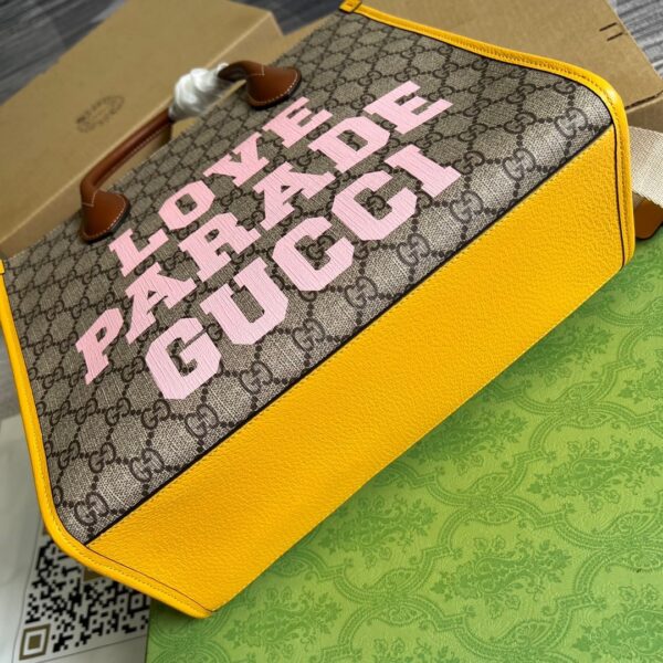 1:1 Replica Gucci Love Parade Gucci Tote Bag Yellow For Women, Women's Bags 12.2in/31cm GG
