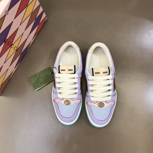 Gucci Lovelight Screener Sneaker Lilac For Women GG Shoes ‎708295 0YIA0 5380