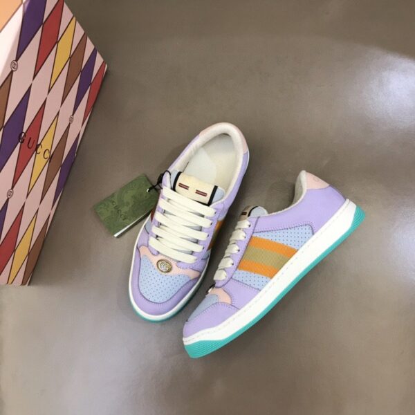 Gucci Lovelight Screener Sneaker Lilac For Women GG Shoes ‎708295 0YIA0 5380