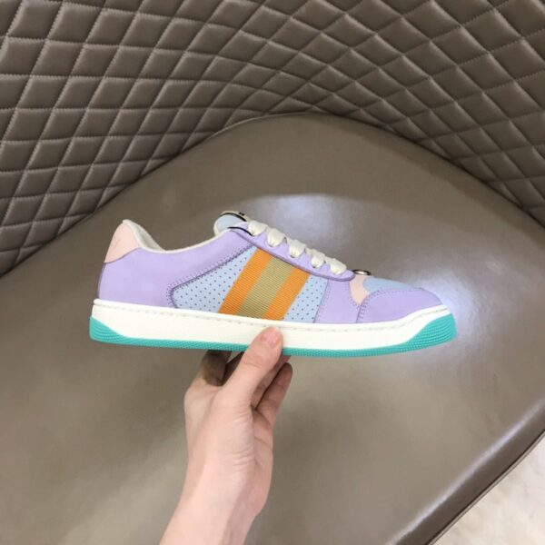 Gucci Lovelight Screener Sneaker Lilac For Women GG Shoes ‎708295 0YIA0 5380