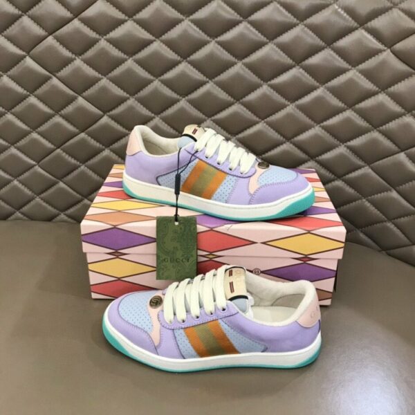 Gucci Lovelight Screener Sneaker Lilac For Women GG Shoes ‎708295 0YIA0 5380