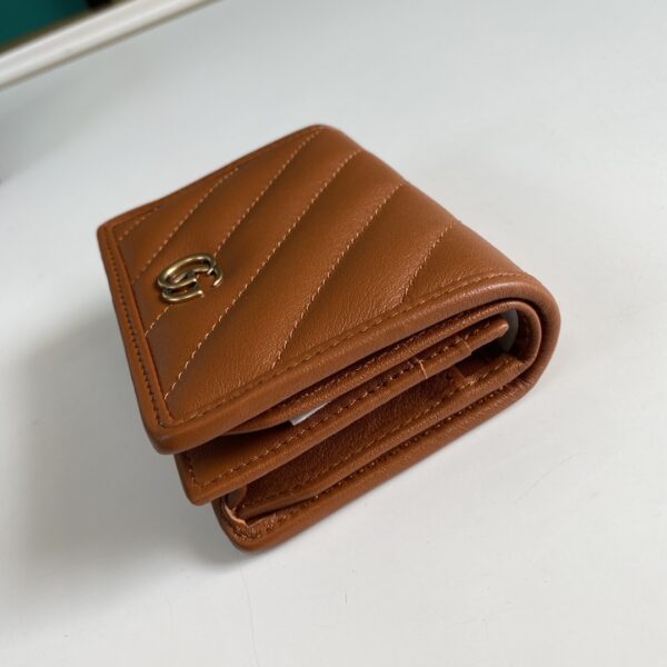 Gucci Marmont Card Case Wallet Brown Women’s Wallet 11cm/4.3in GG 466492