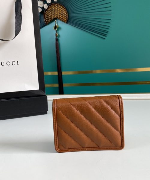1:1 Replica Gucci Marmont Card Case Wallet Brown Women’s Wallet 11cm/4.3in GG 466492