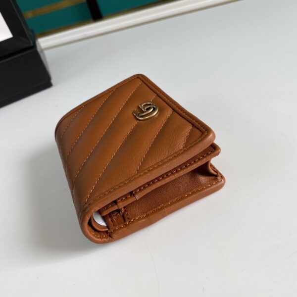 Gucci Marmont Card Case Wallet Brown Women’s Wallet 11cm/4.3in GG 466492