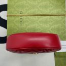 1:1 Replica Gucci Marmont Half Moon Shaped Mini Bag Red For Women, Women's Bags 8.5in/22cm GG