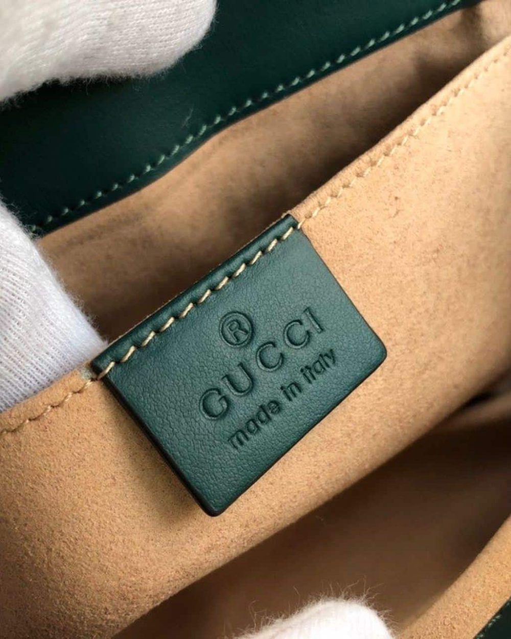 1:1 Replica Gucci Marmont Matelassé Mini Bag Green Matelassé Chevron For Women 8.5in/22cm GG 446744