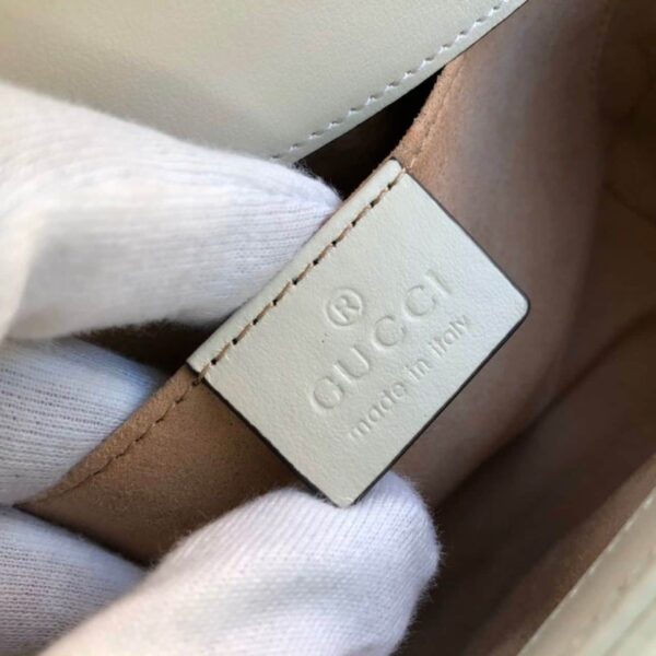 1:1 Replica Gucci Marmont Matelassé Mini Bag  White  For Women 8.5in/22cm GG 446744 DTDIT 9022