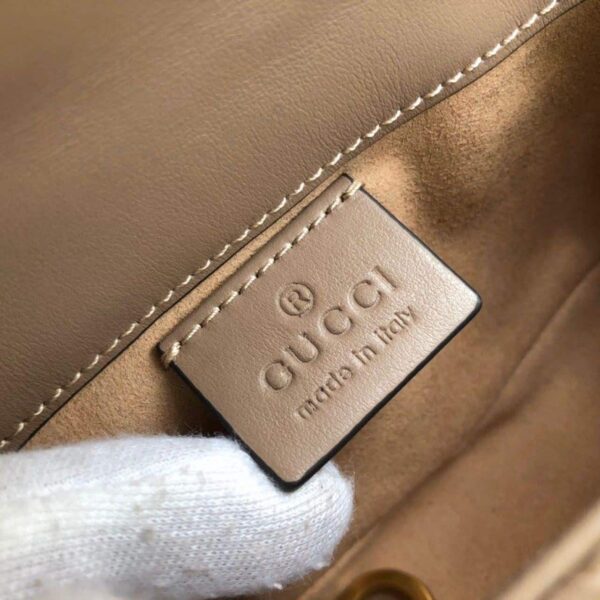 1:1 Replica Gucci Marmont Matelassé Super Mini Bag Beige Matelassé Chevron For Women 6.2in/16.5cm GG
