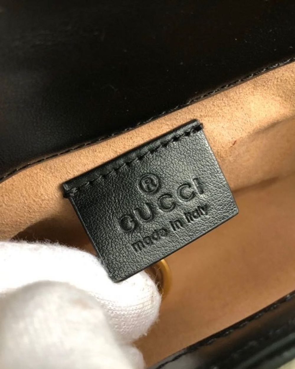 1:1 Replica Gucci Marmont Matelassé Super Mini Bag Dusty Black Chevron For Women 6.2in/16.5cm 476433 DTDCT 1000