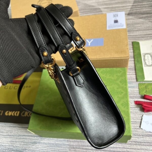 1:1 Replica Gucci Marmont Matelasse Mini Bag Black For Women, Women's Bags 7.5in/19cm GG ‎696123 DTDHT 1000