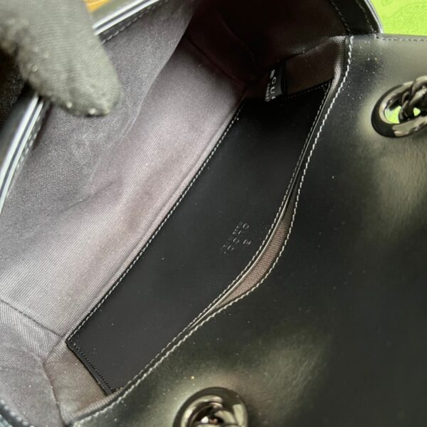 1:1 Replica Gucci Marmont Matelasse Mini Bag Black For Women, Women's Bags 8.5in/22cm GG