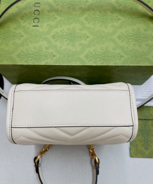 1:1 Replica Gucci Marmont Matelasse Mini Bag White For Women, Women's Bags 7.5in/19cm GG ‎696123 DTDHT 9022