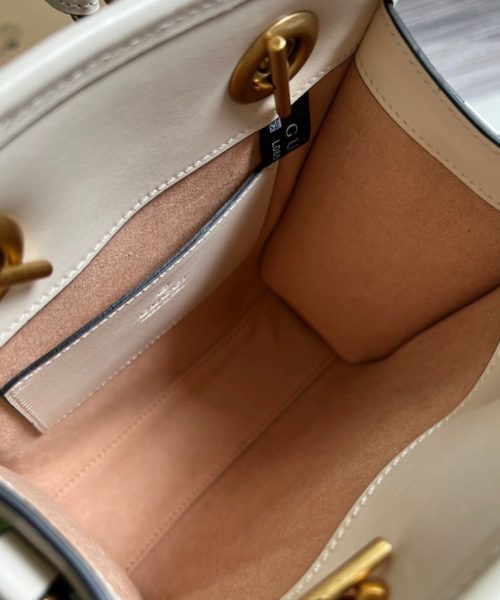 1:1 Replica Gucci Marmont Matelasse Mini Bag White For Women, Women's Bags 7.5in/19cm GG ‎696123 DTDHT 9022