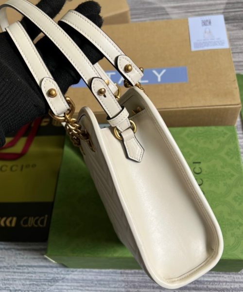 1:1 Replica Gucci Marmont Matelasse Mini Bag White For Women, Women's Bags 7.5in/19cm GG ‎696123 DTDHT 9022