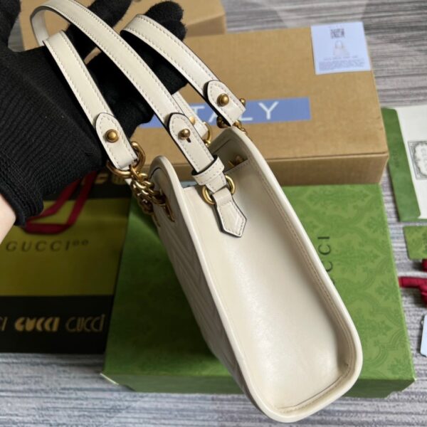 1:1 Replica Gucci Marmont Matelasse Mini Bag White For Women, Women's Bags 7.5in/19cm GG ‎696123 DTDHT 9022