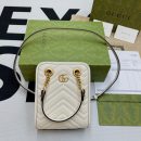1:1 Replica Gucci Marmont Matelasse Mini Bag White For Women, Women's Bags 7.5in/19cm GG ‎696123 DTDHT 9022