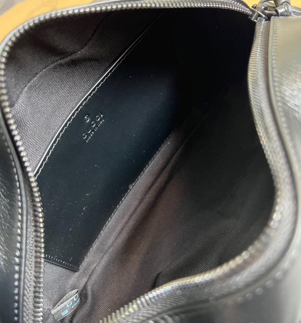 1:1 Replica Gucci Marmont Matelasse Shoulder Bag Black For Women, Women's Bags 9.5in/24cm GG