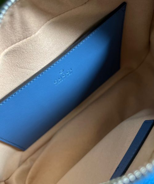 1:1 Replica Gucci Marmont Matelasse Shoulder Bag Blue For Women, Women's Bags 9.5in/24cm GG 634936 UM8BF 4340