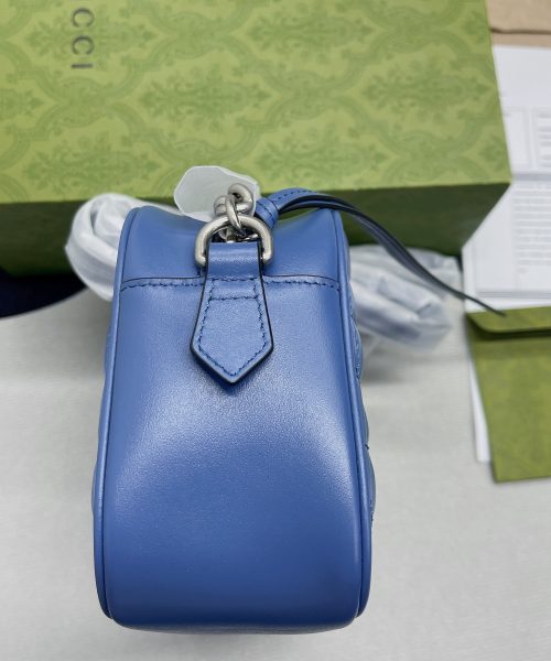 1:1 Replica Gucci Marmont Matelasse Shoulder Bag Blue For Women, Women's Bags 9.5in/24cm GG 634936 UM8BF 4340