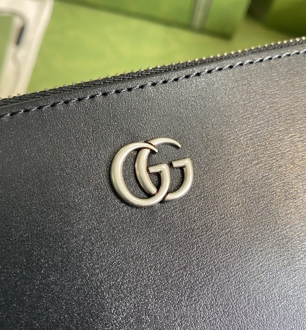 1:1 Replica Gucci Marmont Pouch Black  31cm GG 475317 DJ20T 1000