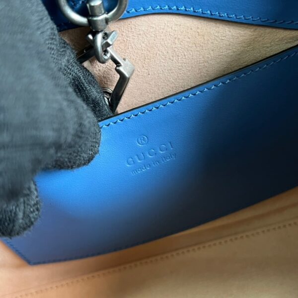 1:1 Replica Gucci Marmont Small Matelasse Tote Blue For Women, Women's Bags 26.5 in/10.4cm GG ‎‎675796 UM8BF 4340
