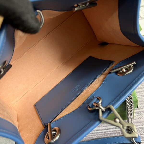 1:1 Replica Gucci Marmont Small Matelasse Tote Blue For Women, Women's Bags 26.5 in/10.4cm GG ‎‎675796 UM8BF 4340