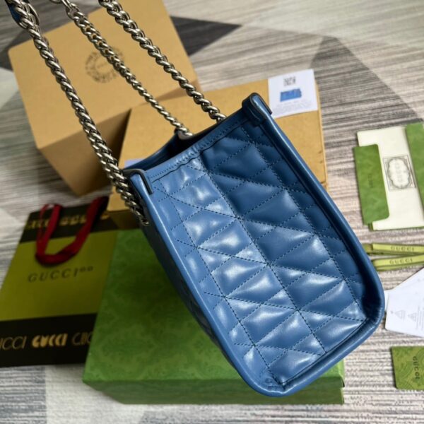 1:1 Replica Gucci Marmont Small Matelasse Tote Blue For Women, Women's Bags 26.5 in/10.4cm GG ‎‎675796 UM8BF 4340