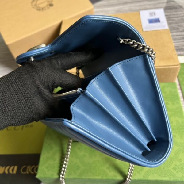 1:1 Replica Gucci Marmont Super Mini Bag Blue For Women, Women's Bags 6.2in/17cm GG 476433 DTD5F 4340