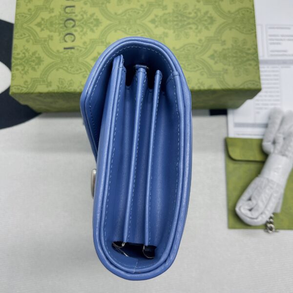 1:1 Replica Gucci Marmont Super Mini Bag Blue For Women, Women's Bags 6.2in/17cm GG 476433 DTD5F 4340
