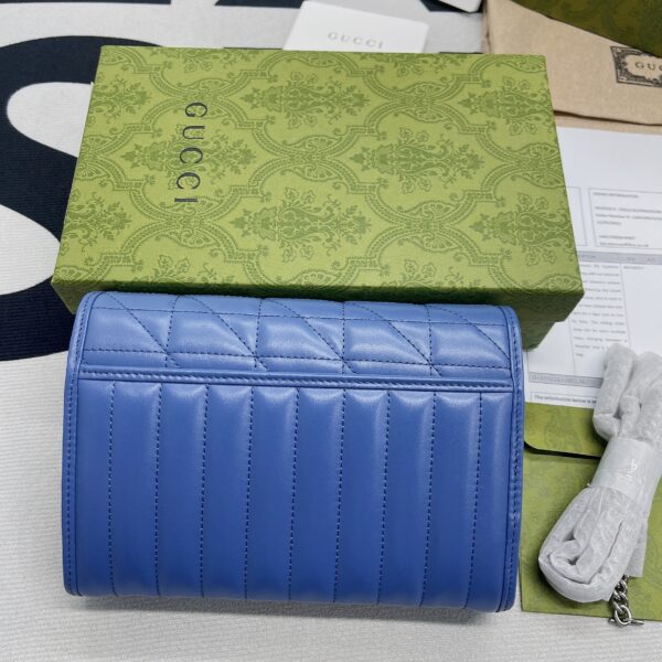 1:1 Replica Gucci Marmont Super Mini Bag Blue For Women, Women's Bags 6.2in/17cm GG 476433 DTD5F 4340