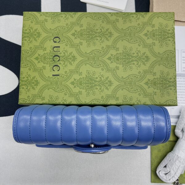 1:1 Replica Gucci Marmont Super Mini Bag Blue For Women, Women's Bags 6.2in/17cm GG 476433 DTD5F 4340