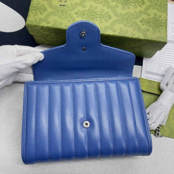 1:1 Replica Gucci Marmont Super Mini Bag Blue For Women, Women's Bags 6.2in/17cm GG 476433 DTD5F 4340