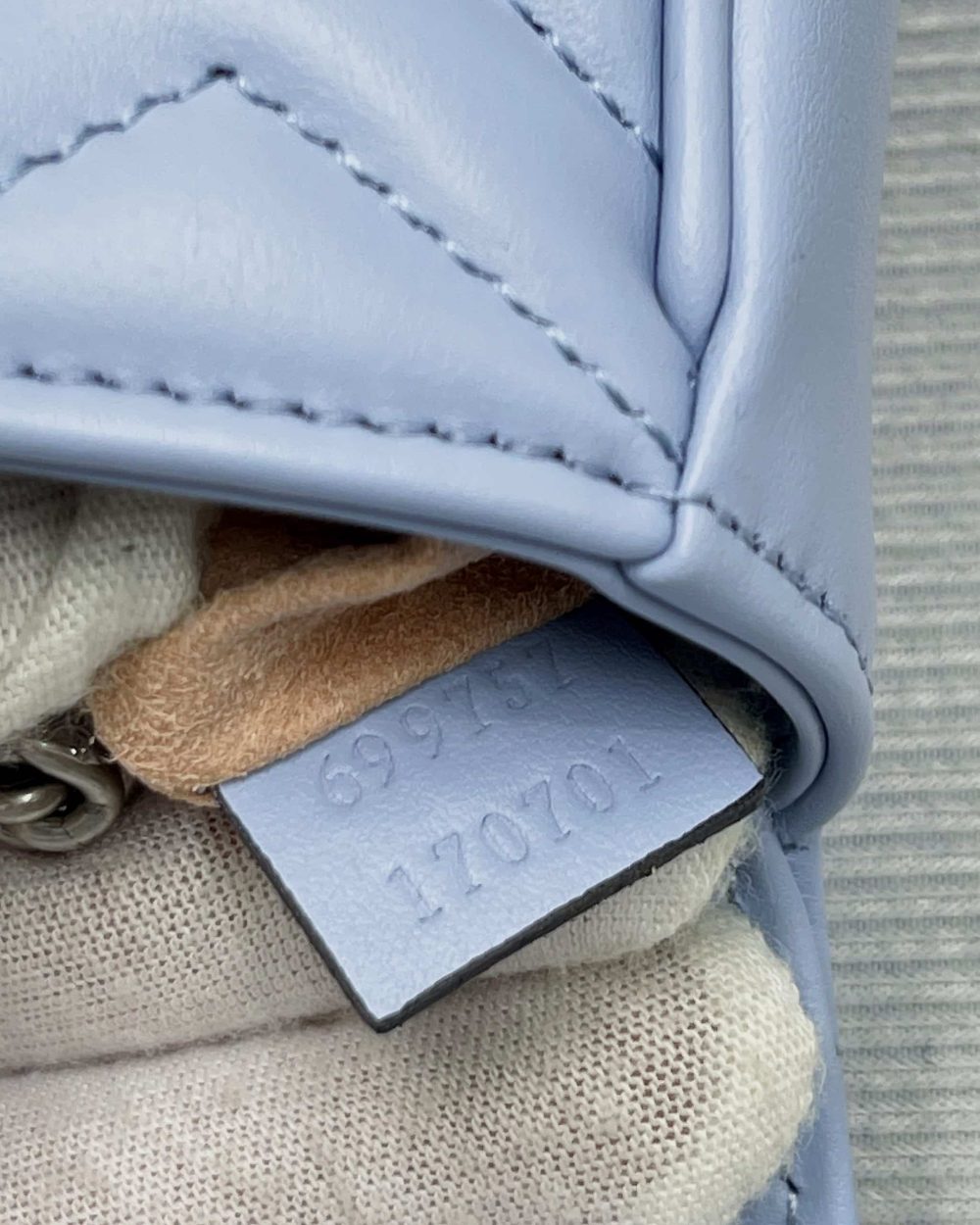 1:1 Replica Gucci Marmont Super Mini Bag Blue For Women, Women's Bags 6.2in/17cm GG