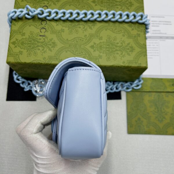 1:1 Replica Gucci Marmont Super Mini Bag Blue For Women, Women's Bags 6.2in/17cm GG