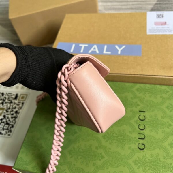 1:1 Replica Gucci Marmont Super Mini Bag Pink For Women, Women's Bags 6.2in/17cm GG