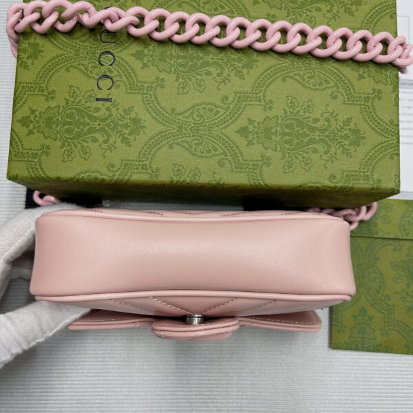 1:1 Replica Gucci Marmont Super Mini Bag Pink For Women, Women's Bags 6.2in/17cm GG