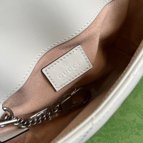 1:1 Replica Gucci Marmont Super Mini Bag White For Women, Women's Bags 6.2in/17cm GG