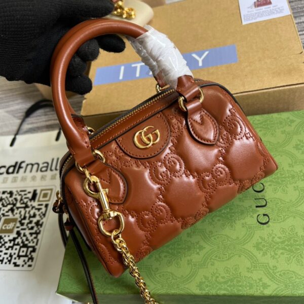 1:1 Replica Gucci Matelassé Top Handle Bag Red For Women, Women's Bags 7.5in/19cm GG