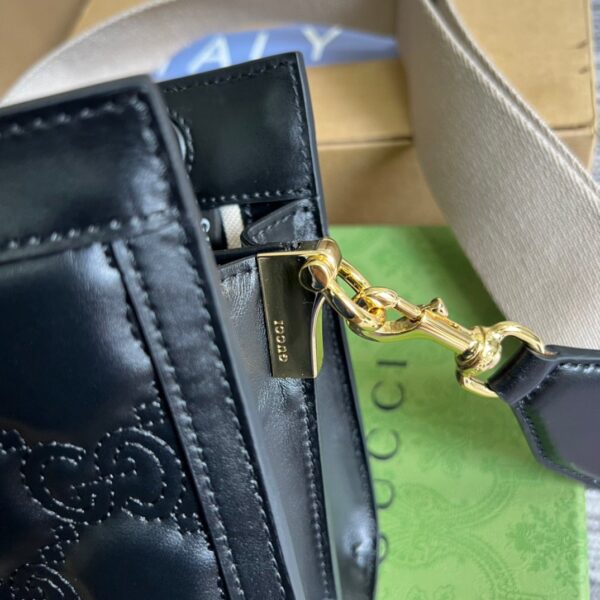 1:1 Replica Gucci Matelasse Shoulder Bag Black For Women, Women's Bags 10.2in/26cm GG