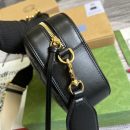 1:1 Replica Gucci Matelasse Shoulder Bag Black For Women, Women's Bags 8.5in/22cm GG 702234 UM8HG 1046