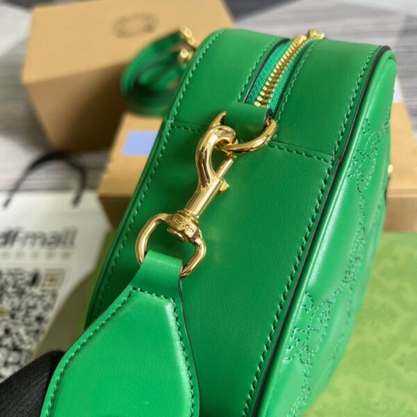 1:1 Replica Gucci Matelasse Shoulder Bag Green For Women, Women's Bags 8.5in/22cm GG 702234 UM8HG 3389