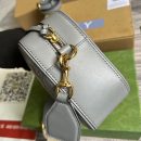 1:1 Replica Gucci Matelasse Shoulder Bag Grey For Women, Women's Bags 8.5in/22cm GG 702234 UM8HG 1563