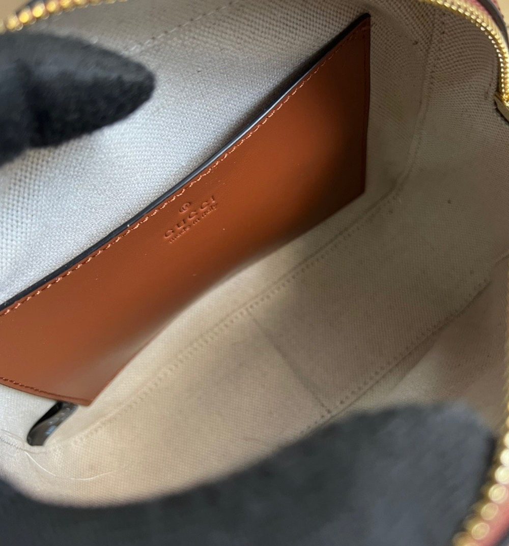 1:1 Replica Gucci Matelasse Shoulder Bag Red For Women, Women's Bags 8.5in/22cm GG 702234 UM8HG 2595