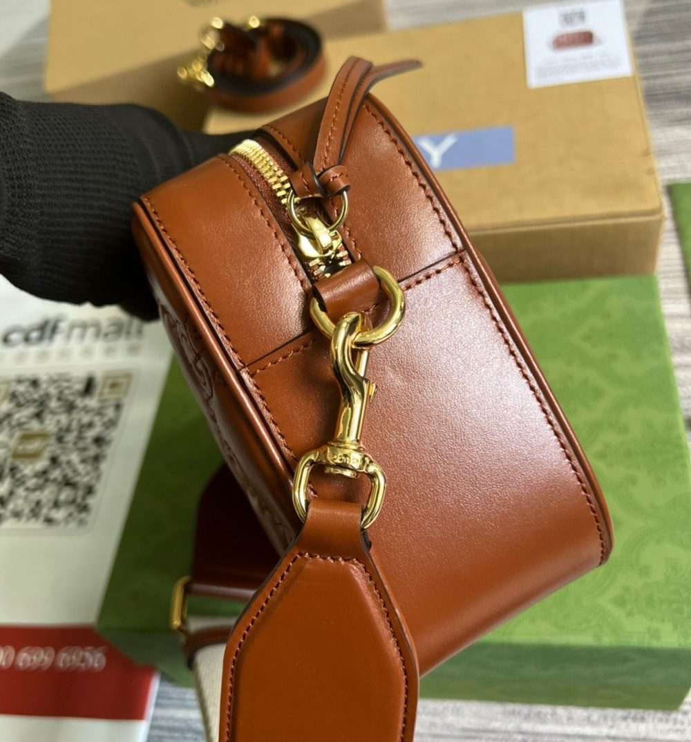 1:1 Replica Gucci Matelasse Shoulder Bag Red For Women, Women's Bags 8.5in/22cm GG 702234 UM8HG 2595