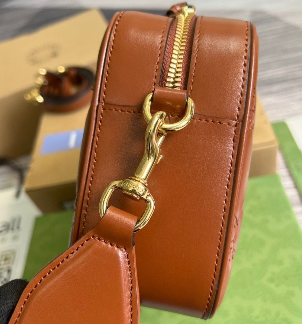 1:1 Replica Gucci Matelasse Shoulder Bag Red For Women, Women's Bags 8.5in/22cm GG 702234 UM8HG 2595